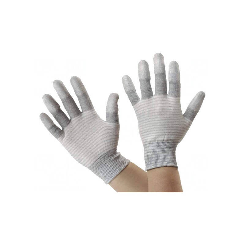 Mănuși Protecție ESD Alb-Gri M | Electronic-mag.ro | Componente Electronice