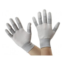 Mănuşi de protecţie ESD XL alb-gri | Electronic-mag.ro | Componente Electronice