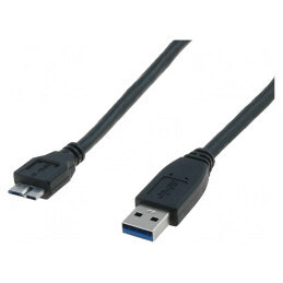 Cablu USB 3.0 A la Micro B 1m Negru