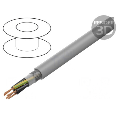 Cablu F-C-PURö-JZ 5x0,5mm² Ecranat Cupru Cositorit | Electronic-mag.ro | Componente Electronice