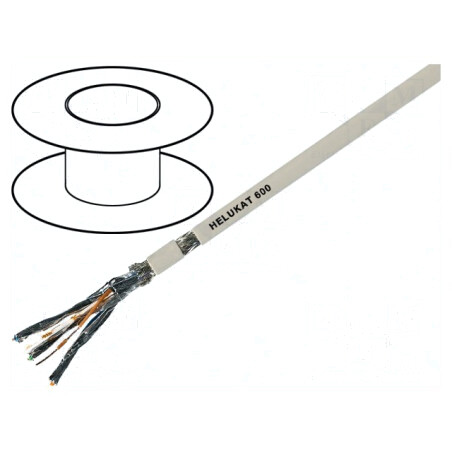 Cablu HELUKAT 600 S/FTP 100m Gri | Electronic-mag.ro | Componente Electronice