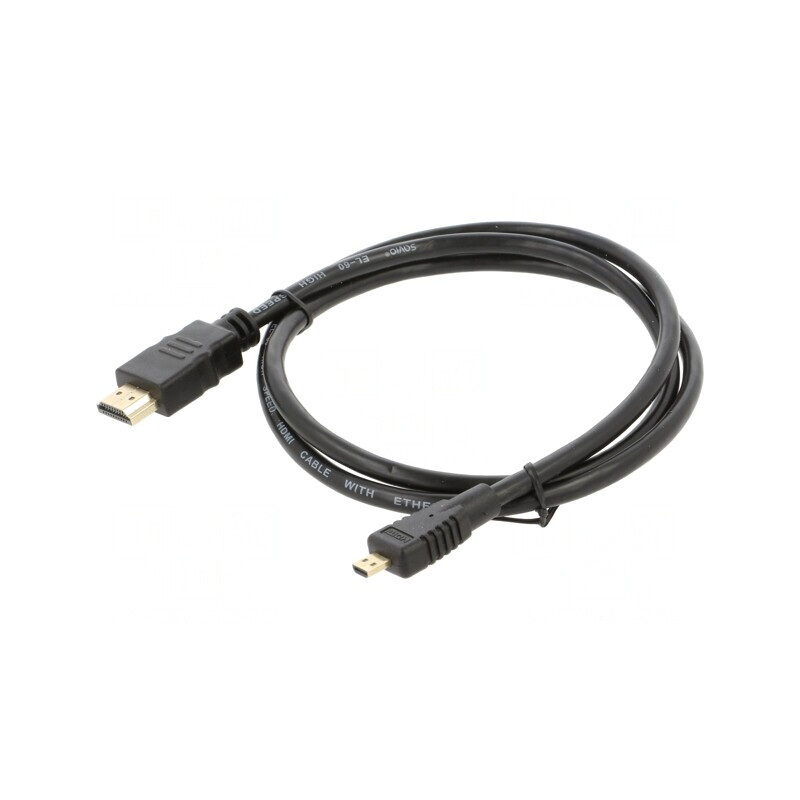 Cablu HDMI 1.4 Micro HDMI 1m Negru | Electronic-mag.ro | Componente Electronice Cablu HDMI 1.4 Micro HDMI 1m Negru | Electronic-mag.ro | Componente Electronice