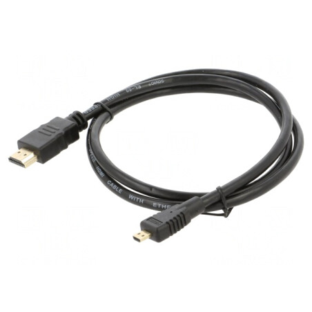 Cablu HDMI 1.4 Micro HDMI 1m Negru | Electronic-mag.ro | Componente Electronice