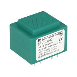 Transformator Încapsulat 2VA 230VAC 6V 166,6mA | Electronic-mag.ro | Componente Electronice
