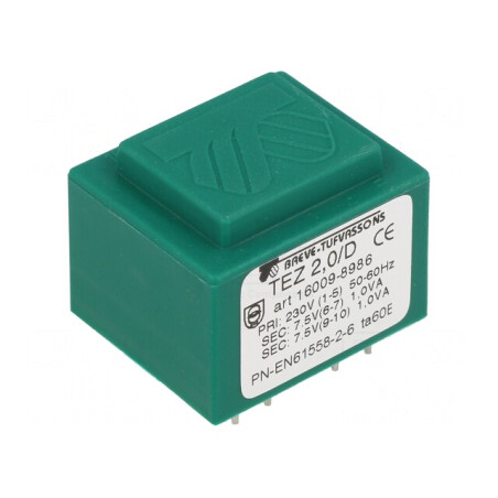 Transformator Încapsulat 2VA 230VAC 7.5V PCB | Electronic-mag.ro | Componente Electronice