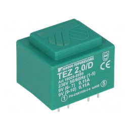 Transformator Încapsulat 2VA 230V 9V 111mA | Electronic-mag.ro | Componente Electronice