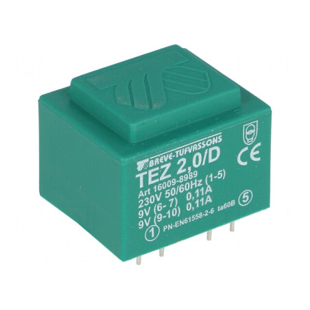 Transformator Încapsulat 2VA 230V 9V 111mA | Electronic-mag.ro | Componente Electronice