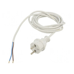 Cablu Alimentare Alb 3m 16A 250V | Electronic-mag.ro | Componente Electronice