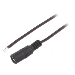 Cablu Alimentare DC 5.5/2.5 2m Negru | Electronic-mag.ro | Componente Electronice