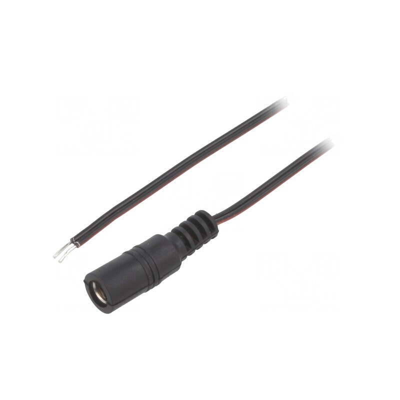 Cablu Alimentare DC 5.5/2.5 2m Negru | Electronic-mag.ro | Componente Electronice