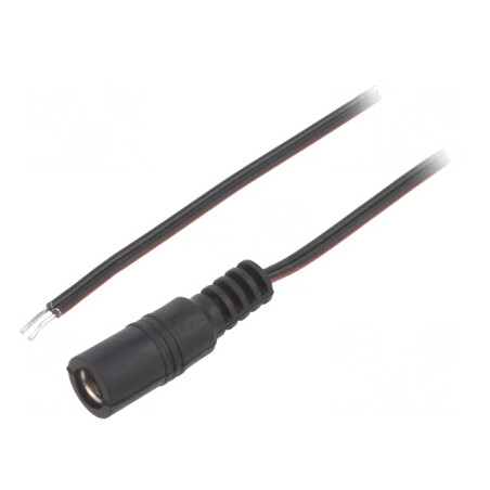 Cablu Alimentare DC 5.5/2.5 2m Negru | Electronic-mag.ro | Componente Electronice
