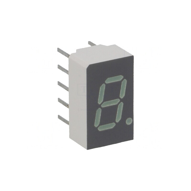 Afișaj LED 7 Segmente Verde 7,62mm | Electronic-mag.ro | Componente Electronice
