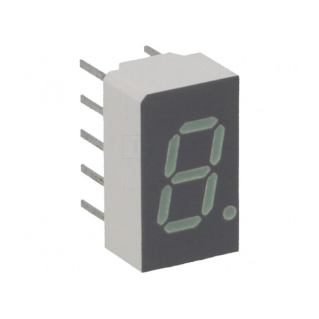 Afișaj LED 7 Segmente Verde 7,62mm | Electronic-mag.ro | Componente Electronice