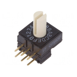Întrerupător codificare HEX/BCD 16 poziții THT | Electronic-mag.ro | Componente Electronice