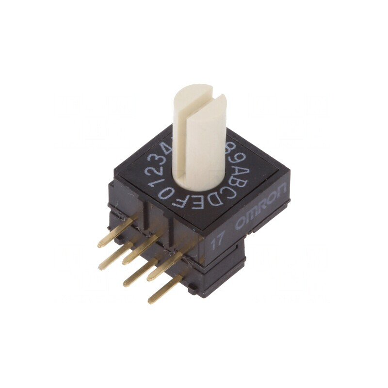 Întrerupător codificare HEX/BCD 16 poziții THT | Electronic-mag.ro | Componente Electronice