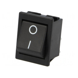 Comutator Rocker DPST ON-OFF 16A/250V Negru | Electronic-mag.ro | Componente Electronice