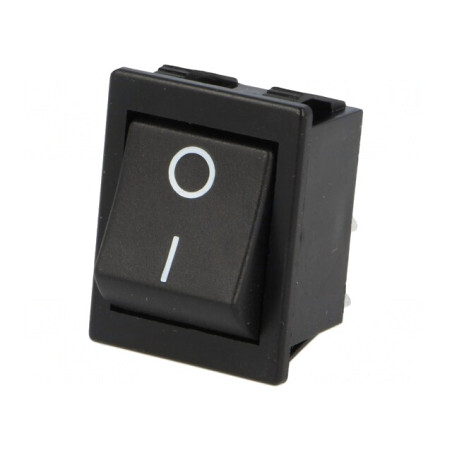 Comutator Rocker DPST ON-OFF 16A/250V Negru | Electronic-mag.ro | Componente Electronice