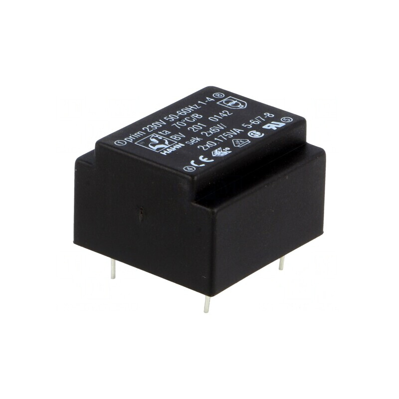 Transformator Încapsulat 0,35VA 230V 6V PCB | Electronic-mag.ro | Componente Electronice