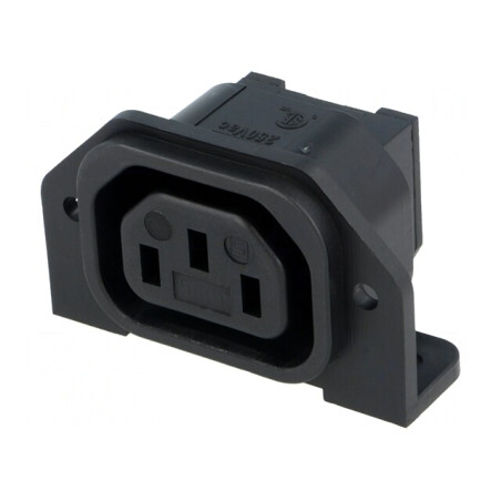 Soclu Mamă Alimentare AC 10A 250V IEC 60320 | Electronic-mag.ro | Componente Electronice