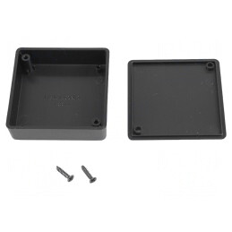 Carcasă universală 60x60x20mm ABS neagră | Electronic-mag.ro | Componente Electronice