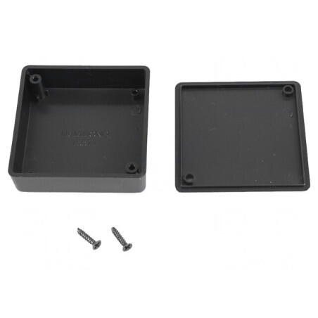 Carcasă universală 60x60x20mm ABS neagră | Electronic-mag.ro | Componente Electronice