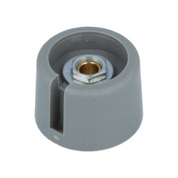 Buton Rotativ Gri cu Indicator Poliamidă 4mm | Electronic-mag.ro | Componente Electronice