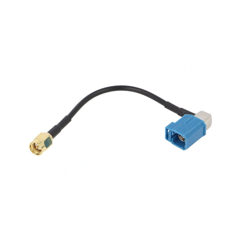 Cablu Fakra Mamă la SMA Tată 100mm în Unghi Drept | Electronic-mag.ro | Componente Electronice