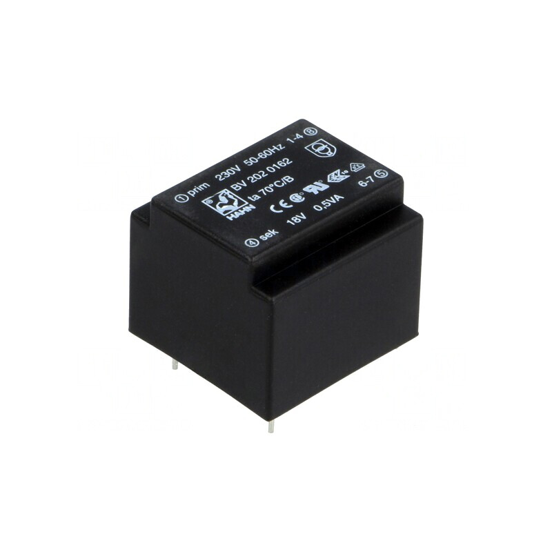 Transformator încapsulat 0,5VA 230V 18V PCB | Electronic-mag.ro | Componente Electronice