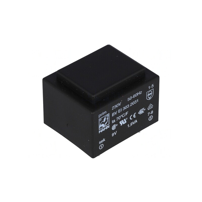 Transformator Încapsulat 1,9VA 230V 9V 211mA PCB | Electronic-mag.ro | Componente Electronice