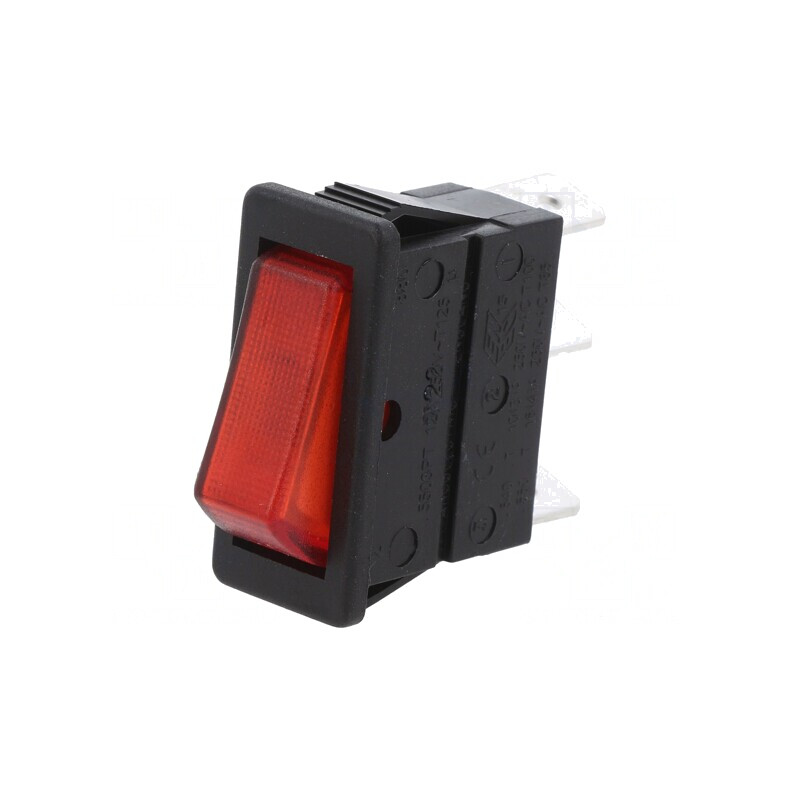 Rocker Switch 16A 250V AC 6.3x0.8mm Connectors | Electronic-mag.ro | Componente Electronice
