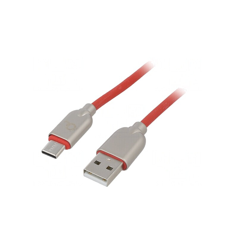 Cablu USB 2.0 A la C 1m Roșu Aurit 480Mbps | Electronic-mag.ro | Componente Electronice Cablu USB 2.0 A la C 1m Roșu Aurit 480Mbps | Electronic-mag.ro | Componente Electronice