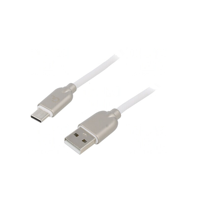 Cablu USB 2.0 USB A la USB C 1m Alb 480Mbps Aurit | Electronic-mag.ro | Componente Electronice Cablu USB 2.0 USB A la USB C 1m Alb 480Mbps Aurit | Electronic-mag.ro | Componente Electronice