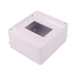 Carcasă Aparatură Modulară IP30 Albă 6 Module ABS | Electronic-mag.ro | Componente Electronice
