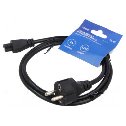 Cablu Alimentare 1.2m 3x0.75mm2 CEE 7/7 la IEC C5 | Electronic-mag.ro | Componente Electronice