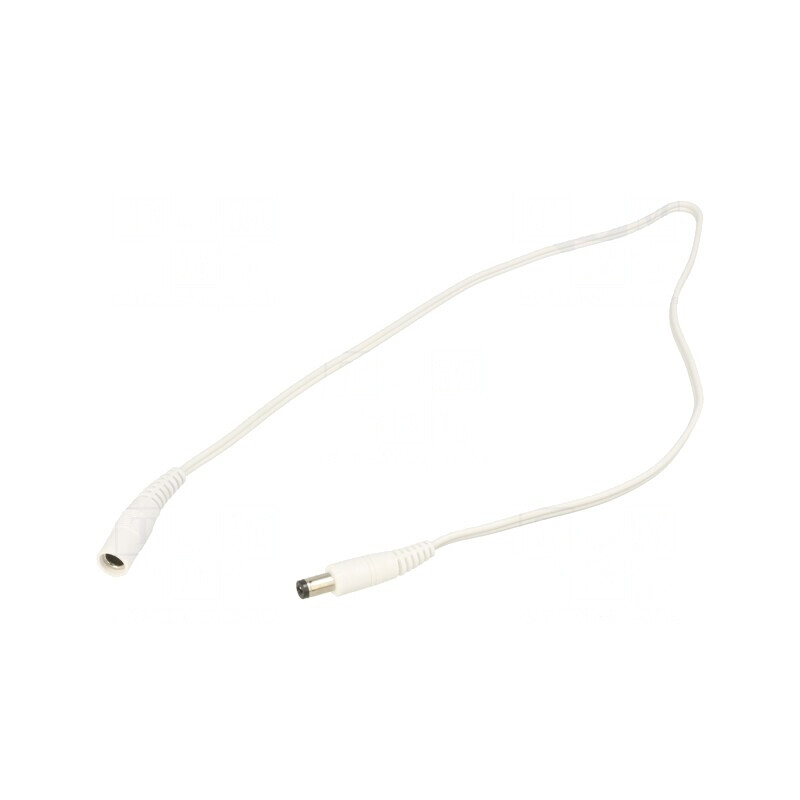 Cablu Alb DC 5,5/2,1mm 2x0,5mm2 Mufă-Soclu Drept | Electronic-mag.ro | Componente Electronice Cablu Alb DC 5,5/2,1mm 2x0,5mm2 Mufă-Soclu Drept | Electronic-mag.ro | Componente Electronice