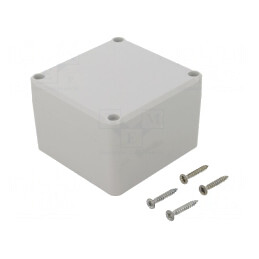 Carcasă Universală ABS Gri cu Garnitură 80x82x55mm | Electronic-mag.ro | Componente Electronice
