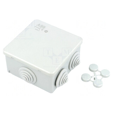 Carcasă cutie de conexiuni 80x80x40mm pentru perete | Electronic-mag.ro | Componente Electronice