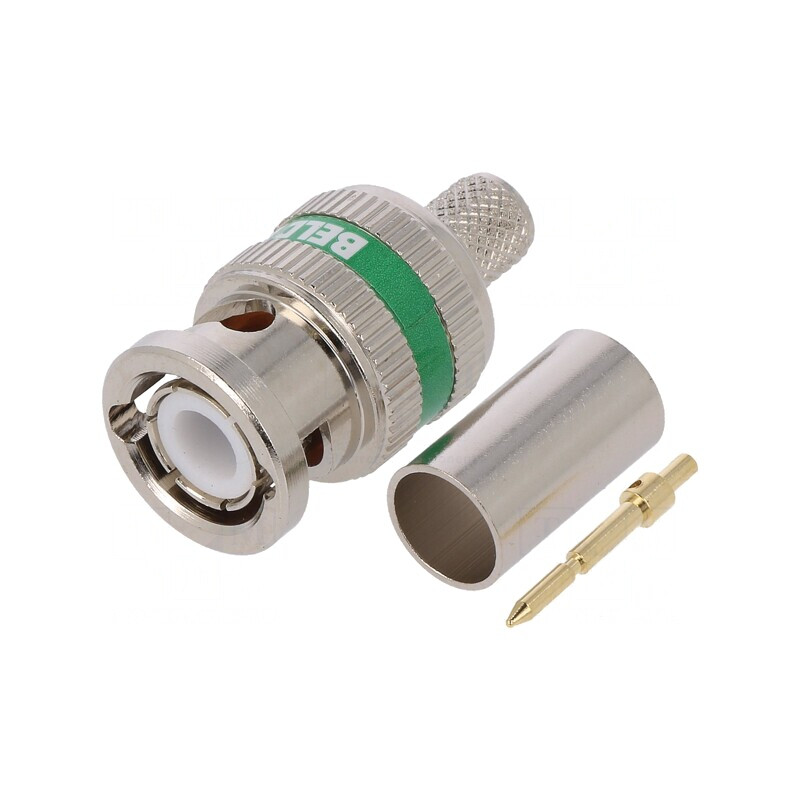 Mufă BNC tată 75Ω RG6 crimpat aurit | Electronic-mag.ro | Componente Electronice