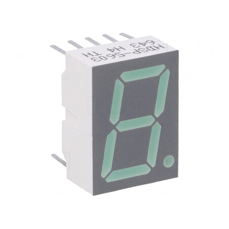 Afișaj LED 7 Segmente Verde 14,22mm | Electronic-mag.ro | Componente Electronice