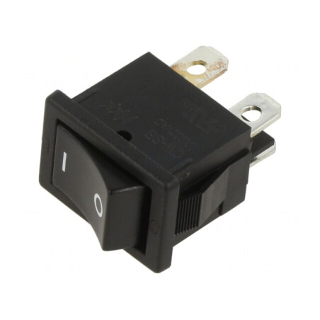 Comutator Rocker ON-OFF 6A 250VAC Negru | Electronic-mag.ro | Componente Electronice