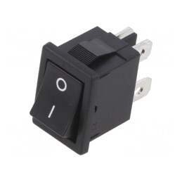 Comutator Bascule DPST ON-OFF 6A/250V Negru | Electronic-mag.ro | Componente Electronice