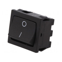 Comutator balansoar DPST ON-OFF 10A negru | Electronic-mag.ro | Componente Electronice