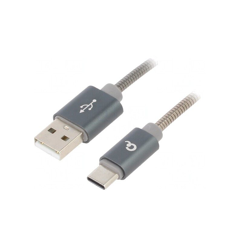 Cablu USB 2.0 USB-A la USB-C 1m Gri 480Mbps Textil | Electronic-mag.ro | Componente Electronice Cablu USB 2.0 USB-A la USB-C 1m Gri 480Mbps Textil | Electronic-mag.ro | Componente Electronice