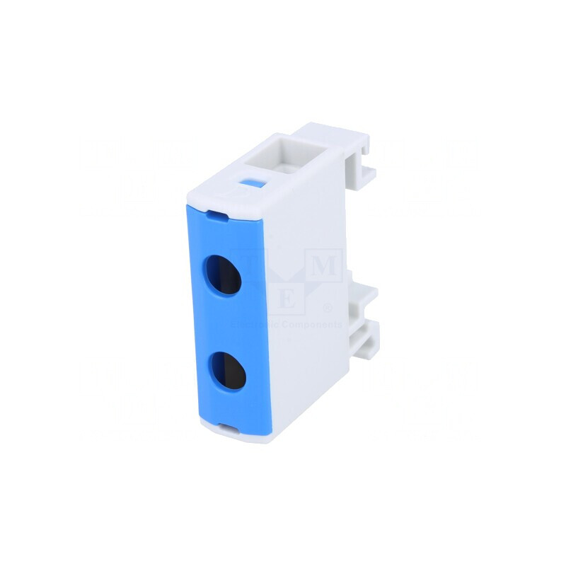 Conector Șine 1,5-16mm² 2 Borne Albastru | Electronic-mag.ro | Componente Electronice