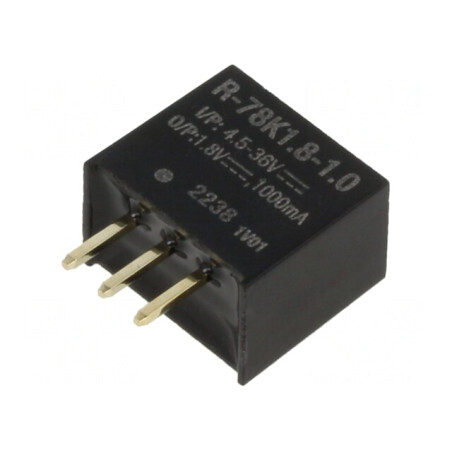 Convertor DC/DC 4,5-36V la 1,8V 1A SIP3 THT | Electronic-mag.ro | Componente Electronice
