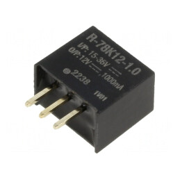 Convertor DC/DC 15-36V la 12V 1A SIP3 THT | Electronic-mag.ro | Componente Electronice