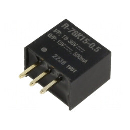 Convertor DC/DC 18-36V la 15V 500mA SIP3 THT | Electronic-mag.ro | Componente Electronice