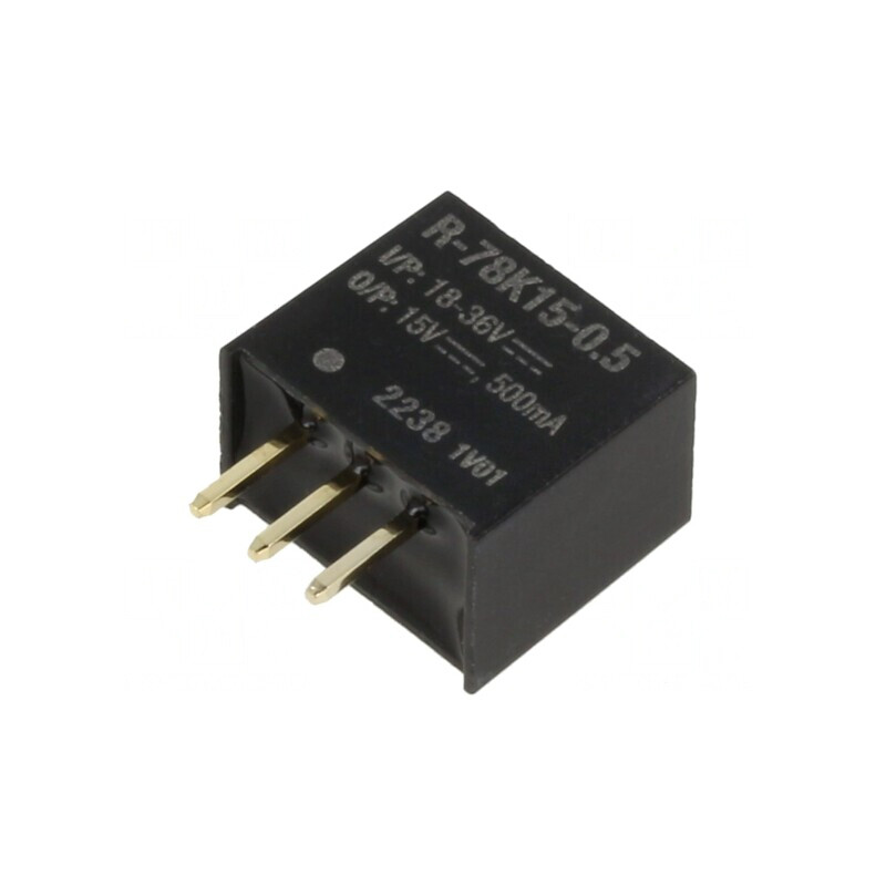 Convertor DC/DC 18-36V la 15V 500mA SIP3 THT | Electronic-mag.ro | Componente Electronice Convertor DC/DC 18-36V la 15V 500mA SIP3 THT | Electronic-mag.ro | Componente Electronice