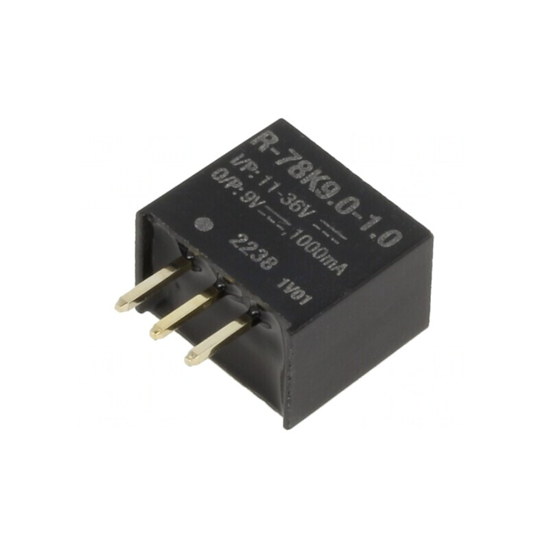 Convertor DC/DC 12-36V la 9V 1A SIP3 THT | Electronic-mag.ro | Componente Electronice