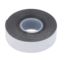 Bandă Autoamalgamantă Neagră 19mm x 3,5m x 0,75mm | Electronic-mag.ro | Componente Electronice